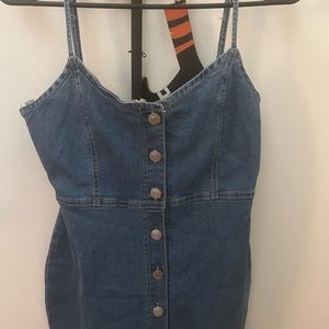Nwt revamped Charlotte Russe stretch bodycon denim dress womens small short